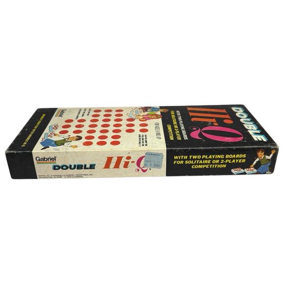 VTG 1975 "DOUBLE HI-Q" Solitaire Skill Game Gabriel Kohner 69 RED PEGS / 2 GREEN - Picture 9 of 16